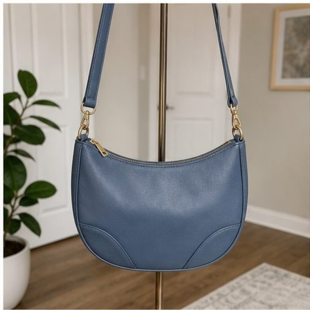 Slate Faux Leather Bag